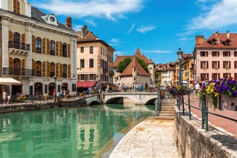 View of Medieval Castle in Old Historic Town of Annecy in France ...