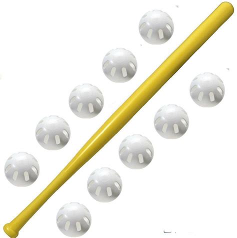 10 Official Baseball Wiffle® Balls and 1 Bat - EXCURSIONS Journey To Health