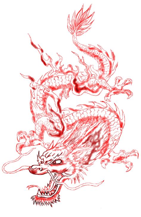 Chinese Dragon - line art #dragon #art #sketches | Chinese dragon drawing, Dragon drawing ...