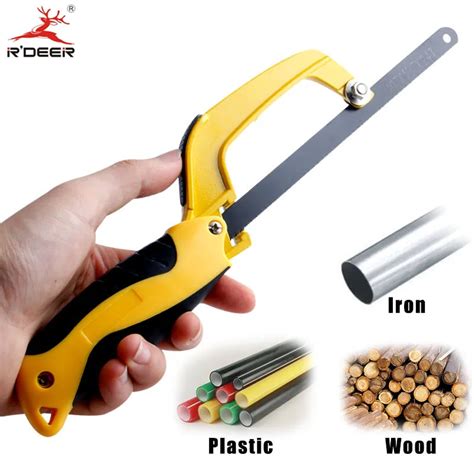 RDEER 10" Hand Saw Aluminum Alloy With DIY With Hacksaw Hand Tools Pocket For Cutting Metal Wood ...