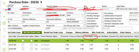 Price/Base calculation of the Purchase order | IFS Community