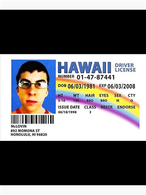 "mclovin ID" Poster for Sale by ITGeekGifts | Redbubble