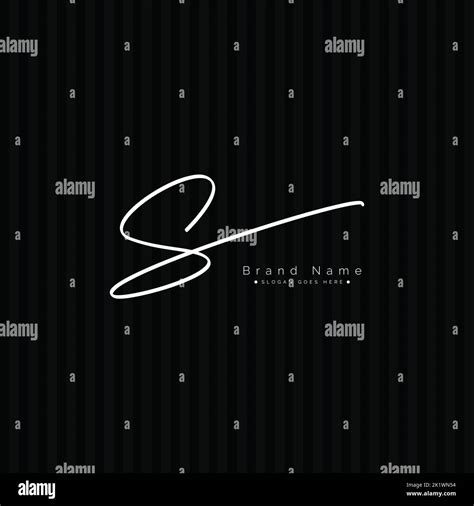 Initial Letter S Logo - Handwritten Signature Logo for Business Name With Alphabet S Stock ...