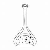 Premium Vector  Potion bottle coloring Page sketch template