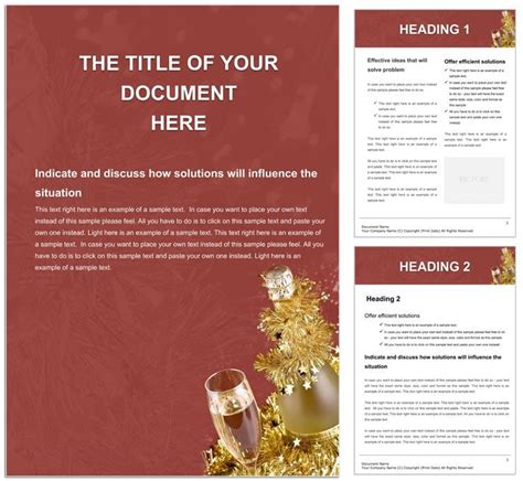 Happy Holiday Word document template design