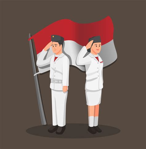 The Paskibraka is youth organization for raising and lowering indonesia national flag in ...