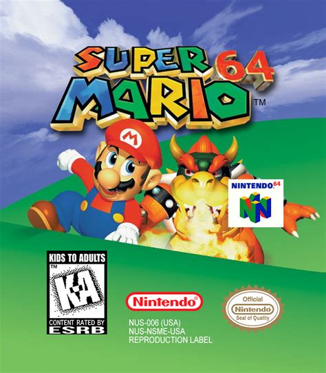 I recreated the Super Mario 64 label using the official artwork : r/n64