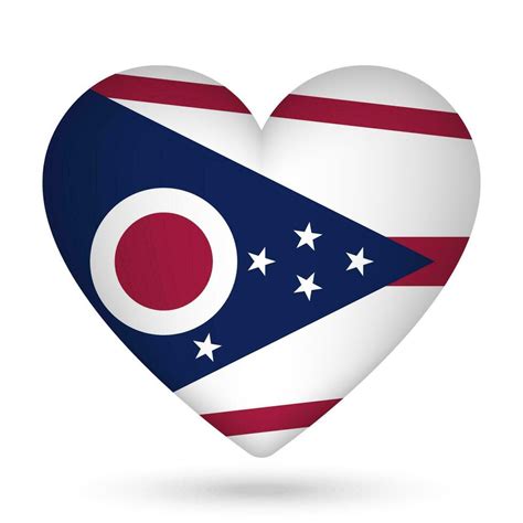 Ohio flag in heart shape. Vector illustration. 23822998 Vector Art at ...