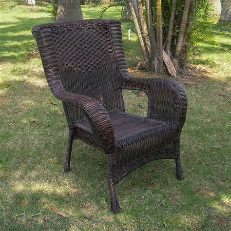 Resin Wicker/Aluminum Dining Chair - Antique Pecan - Walmart.com