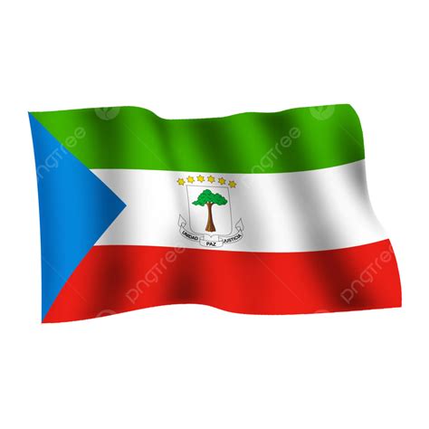 Equatorial Guinea Waving A Flag On Transparent Background, Equatorial ...