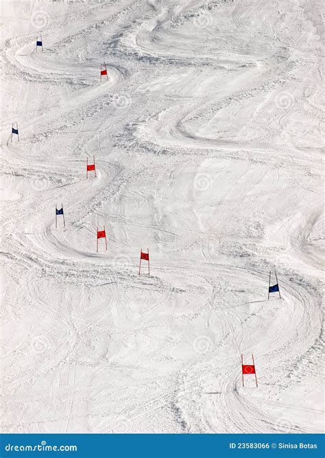 Ski slope stock photo. Image of markers, sport, stick - 23583066