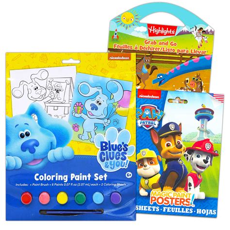 Buy Blue's Clues Art Activity Bundle ~ 8 Pc Blue's Clues Painting Set With Paw Patrol Magic ...