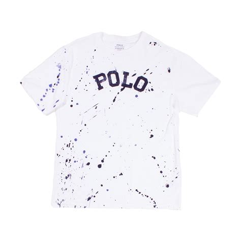 Ralph Lauren BOYS White Paint Splatter T-Shirt | The Rainy Days