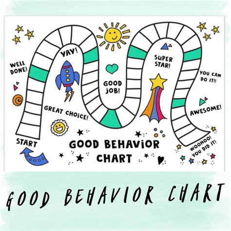 Printable Good Behavior Chart Green - Etsy UK