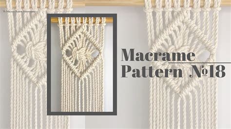 DIY Macrame: Diamond Pattern #18 / Square Knot Macrame Diamond for ...