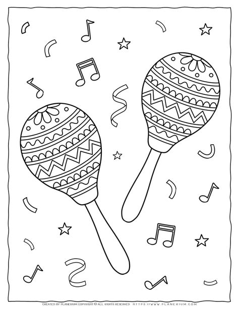 Celebrate Cinco de Mayo with Our Free Maracas Coloring Page for Kids