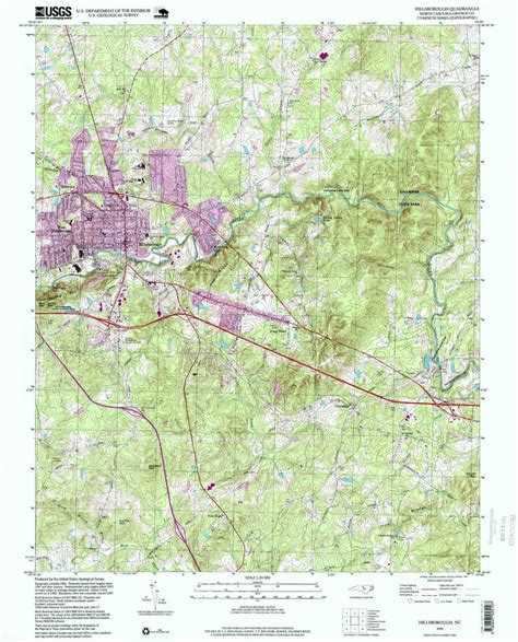 Amazon.com : YellowMaps Hillsborough NC topo map, 1:24000 Scale, 7.5 X ...