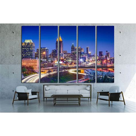 Atlanta, Georgia, USA downtown skyline №1775 Ready to Hang Canvas Prin – Zellart Canvas Prints