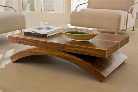 Coffee tables made of solid wood in the living room – 50 current ideas | Wooden coffee table ...