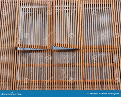 Vertical Wooden Slats on House Exterior Stock Photo - Image of renewable, building: 137989014