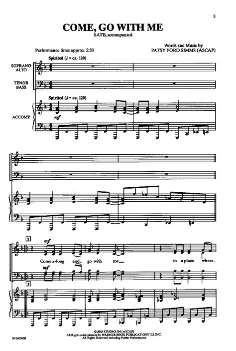 Come, Go with Me (SATB ) by Patsy Ford Simms| J.W. Pepper Sheet Music