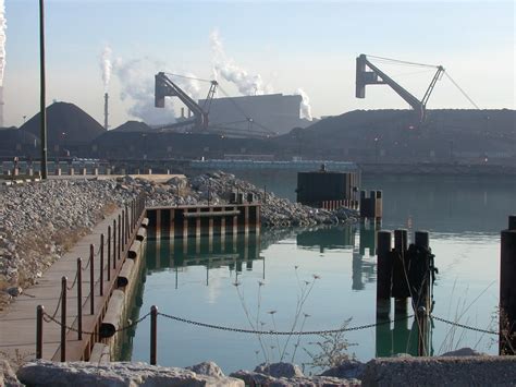 Docks across from Gary Indiana Steel Mills | Shot while doin… | Flickr