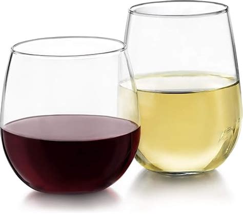 Libbey Vina 12 Weingläser ohne Stiel rot und weiß Weingläser in Klar : Amazon.de: Küche ...