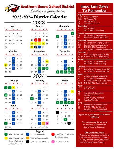 Calendar | Southern Boone School District