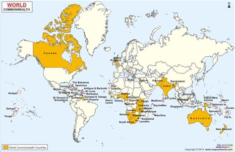 World Commonwealth Countries Map | Country maps, Commonwealth