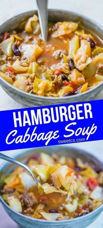 One Pot Hamburger Cabbage Soup Easy Soups, Easy Soup Recipes, Stew Recipes, Slow Cooker Recipes ...