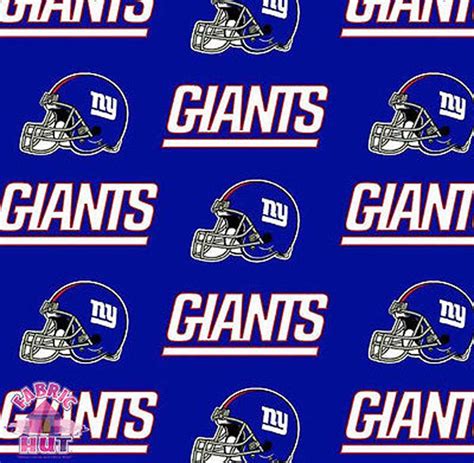 NFL New York Giants Blue Cotton Fabric by the Yard 6314 D - Etsy