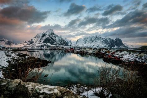 Reine Norway stock photo. Image of mountain, nordland - 102037968