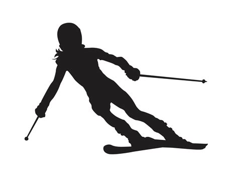 Silhouette Of Ski Player, Skiing, Snow Ski 22385634 PNG