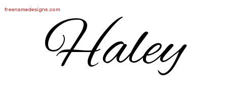 Cursive Name Tattoo Designs Haley Download Free - Free Name Designs