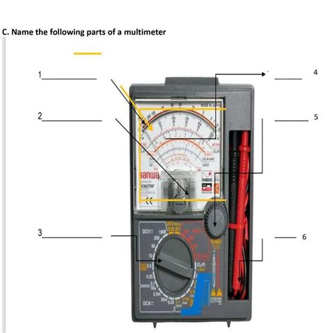 C. Name the following parts of a multimeter - Brainly.ph