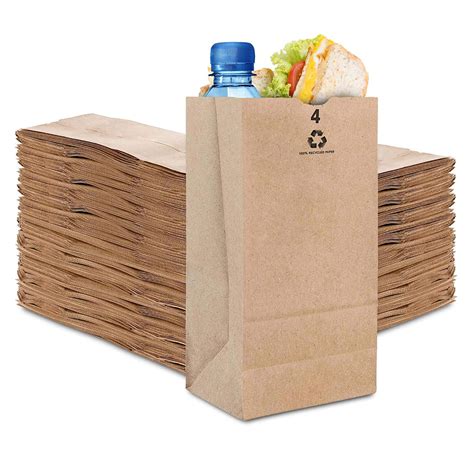 250 Pc Kraft Brown Paper Sandwich Bags, 9.75" x 5" Lunch Bags - Walmart.com - Walmart.com