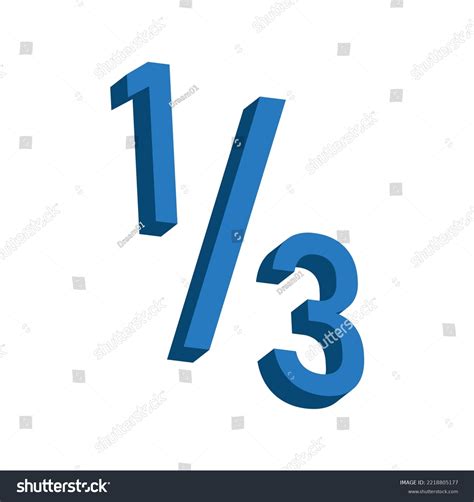 One Third Fraction Number Mathematics Vector Stock Vector (Royalty Free) 2218805177 | Shutterstock