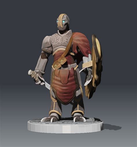 Warforged Paladin Miniature by DragonArtist15 on DeviantArt