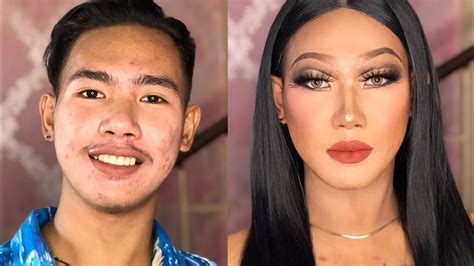 MALE TO FEMALE MAKEUP TRANSFORMATION #3 // EASY DRAG TRANSFORMATION (makeup transformation ...