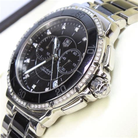 Tag Heuer Formula 1 Diamond Ceramic Chronograph Watch In Box ...