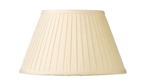 Cream Knife Pleated Faux Silk 25cm Tapered Table Lamp Shade