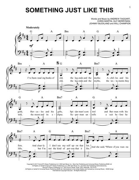 Something Just Like This | Sheet Music Direct