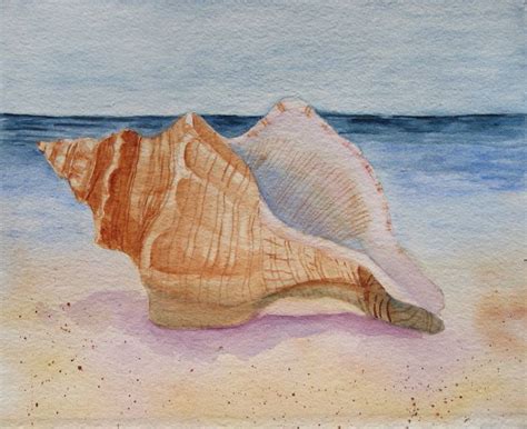 whelks+seashells | Beached Whelk Seashell " | Arte de playa, Pinturas ...