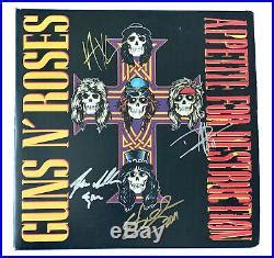 GUNS N’ ROSES BAND Signed Autographed APPETITE FOR DESTRUCTION Vinyl Album COA | Signed Vinyl Album