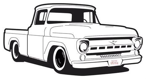 Pin by Al Harris on 58 F100 | Cool car drawings, Truck art, Car drawings