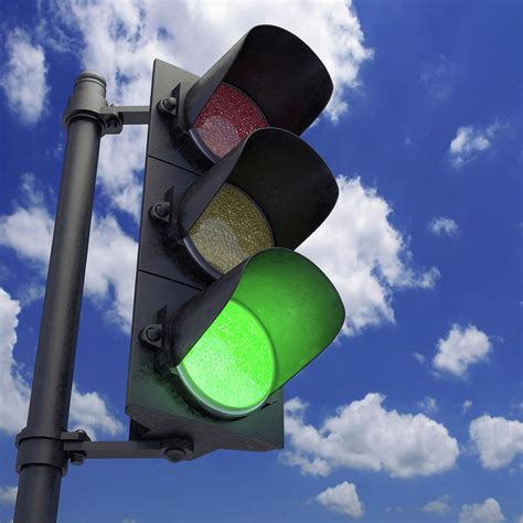 Green Traffic Light Photograph by Ktsdesign/science Photo Library