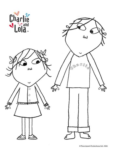 Charlie and Lola free coloring image pages to print – Colorpages.org