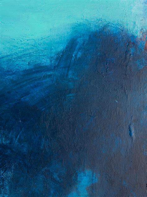 Blue ocean wall art decor Canvas art abstract painting | Etsy