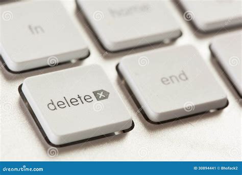 Delete Button on a White and Grey Computer Keyboard Stock Image - Image ...