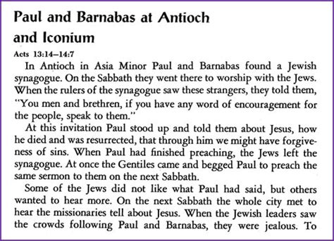 Paul and Barnabas at Antioch and Iconium (Story) - Kids Korner - BibleWise